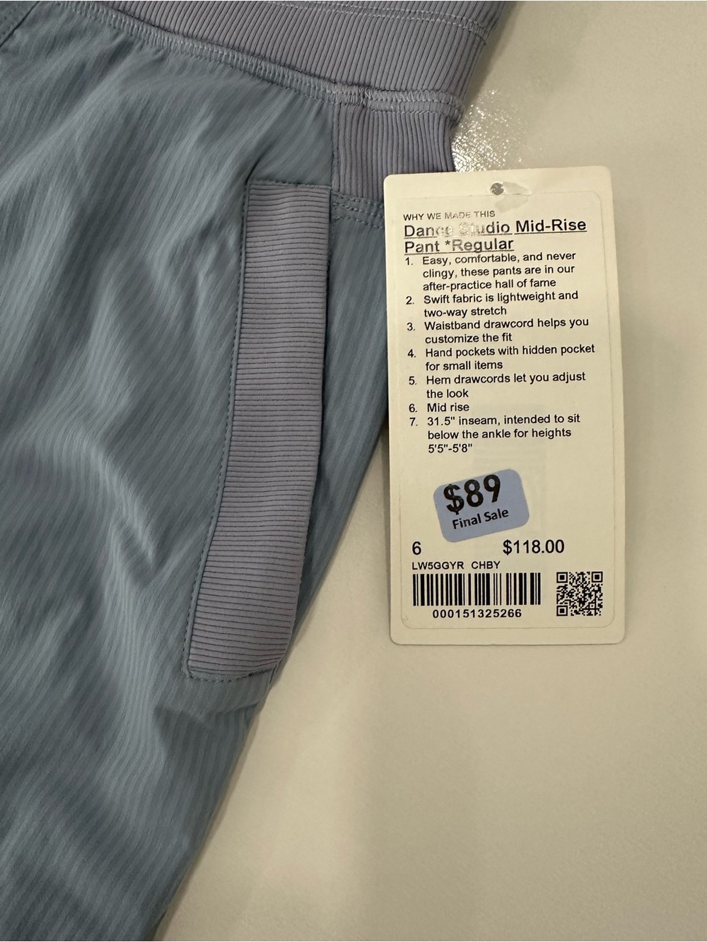 lululemon athletica Light Blue Drawstring Lounge Pants - Picture 2 of 10